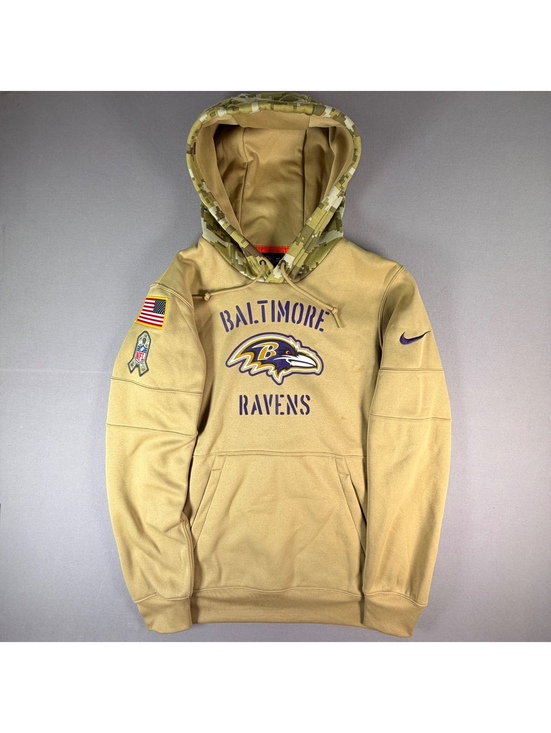 Nike Other - Nike Baltimore Ravens Salute To Service Hoodie Mens S Tan Camo NFL Pullover
